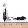 Natural & Synthetic Mixed Gemstone Faceted Pointed Bullet Big Pendants G-L524-19P-4