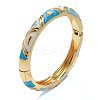 Triangle Pattern Zinc Alloy Enamel Hinged Bangles for Women FS-WGCD457-07-1