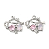 Brass Micro Pave Cubic Zirconia Pendants KK-K378-16P-1