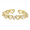 Exquisite Cubic Zirconia Heart Cuff Ring LS-RJEW-N035-057-NF-1