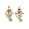 Brass Micro Pave Cubic Zirconia Pendants KK-D502-26J-G-1