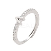 S925 Sterling Silver Adjustable Letter Rings for Women RJEW-M068-01P-A-2