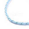 Trendy Braided Imitation Leather Necklace Making NJEW-S105-010-3
