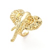 Brass Adjustable Open Cuff Rings for Women RJEW-R032-02G-4