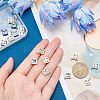 16Pcs 2 Colors 304 Stainless Steel Charms STAS-UN0035-45-2