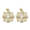 Brass Pave Shell Pendants KK-I708-17I-G-1