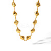 316L Surgical Stainless Steel Seashell Heart Link Chain Necklaces for Elegant European Style BF6500-4-2