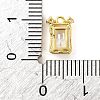 Brass Pave Clear Cubic Zirconia Charms KK-Z051-01G-01-3