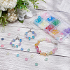 200Pcs 10 Colors Frosted Transparent Glass Beads FGLA-AR0001-03-4