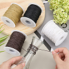   4 Rolls 4 Colors Waxed Cotton Thread Cords YC-PH0002-35C-WH-6