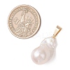 Natural Baroque Keshi Pearl Pendants PALLOY-JF05099-2