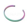 Ion Plating(IP) 304 Stainless Steel Cuff Bangles STAS-I110-10-4mm-M-2