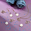 8Pcs 2 Style Brass Micro Pave Cubic Zirconia Pendants ZIRC-AR0001-14-2