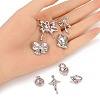 8Pcs 8 Styles Rack Plating Alloy Glass Pendants FIND-FP0002-94-5