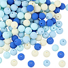 Rubberized Style Imitated Silicone Acrylic Beads MACR-PA0001-06B-02-1