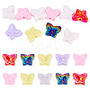 10Pcs UV Plating Opaque Acrylic Beads OACR-TA0004-08-2