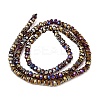 Electroplate Glass Beads Strands GLAA-Q105-03P-2