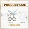 Wedding Bouquet Alloy & Glass Photo Charms DIY-LP0003-49-2