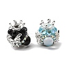 Opaque Acrylic & Rhinestone Beads OACR-D039-03-2