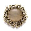 Hollow Retro Plastic Imitation Cat Eye Cabochons LS-KK-Z004-01A-AG-1