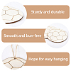 10Pcs Unfinished Blank Wooden Pendants Set for Painting Arts WOOD-CP0001-23A-6