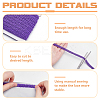 Polyester Braided Lace Trim OCOR-WH0110-14A-4
