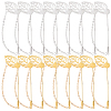 40Pcs 2 Styles Leaf Stainless Steel Round Tray Stick Lapel Pins JEWB-SC0001-75A-1