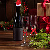 14Pcs 14 Styles Christmas Velvet Wine Bottle Cover Decoration AJEW-CA0004-47-6