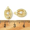 Brass Micro Pave Cubic Zirconia Charms KK-D092-04G-3