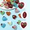 24Pcs 6 Colors Handmade Bumpy Millefiori Glass Beads LAMP-FS0001-39-2
