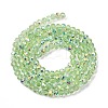Electroplate Transparent Glass Beads Strands EGLA-A046-01A-04-2