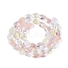 Electroplate Imitation Jade & Opaque & Transparent Glass Beads Strands EGLA-Q135-6x8MM-01D-3