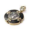 Brass with Cubic Zirconia & Enamel Pendants KK-Z033-06AS-2