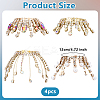 4Pcs Brass Rhinestone Wine Glass Charms HJEW-OC00213-2