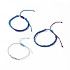 3Pcs 3 Style Plastic Braided Bead Bracelets Set LS-BJEW-B065-10B-3