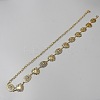 Tibetan Style Zinc Alloy Embossed Heart and Oval Link Chain Belts for Women AJEW-WH0348-856-1