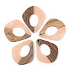 Opaque Resin & Walnut Wood Pendants RESI-S389-016A-C02-1