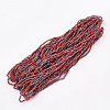 Electroplate Opaque Solid Color Crystal Glass Beads Strands X-EGLA-S171-03A-01-3