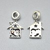 925 Sterling Silver European Dangle Charms STER-I019-34AS-2