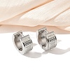 304 Stainless Steel Polishing Effect Hoop Earrings EJEW-M001-39P-1