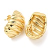 Rack Plated Chunky Teardrop Brass Stud Earrings for Women EJEW-Z048-12G-2