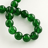 Dyed Natural White Jade Round Bead Strands G-Q937-13-2