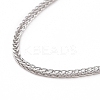 Anti-Tarnish Rhodium Plated 925 Sterling Silver Wheat Chains Necklace for Women STER-I021-03B-P-2