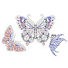 Butterfly Glass Hotfix Rhinestone DIY-WH0303-020-1