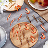 DELORIGIN 9Pcs 3 Style Imitation Shrimp Plastic Display Decorations DJEW-DR0001-02-4