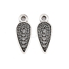 Tibetan Style Alloy Hollow Teardrop Charms PALLOY-A024-12AS-1