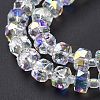 Electroplate Transparent Glass Beads Strands X-EGLA-H101-03A-4
