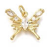 Rack Plating Brass Micro Pave Cubic Zirconia Pendants KK-I720-38G-1