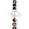 Acrylic & Glass & ABS Plastic Pearl & Alloy & Polymer Clay Pave Rhinestone Beads Strands MAK-T011-08A-2