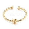 Brass Twist Knot Open Cuff Rings X-RJEW-K254-03G-2